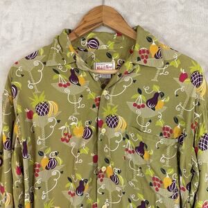 Nick & Nora Shady Character Vintage 90s Unisex Large Shirt Fruit Cocktail Retro